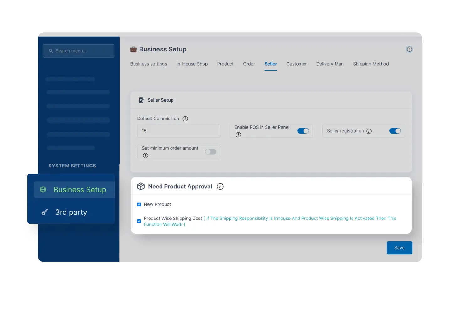 6valley Admin Panel Product Approval Features