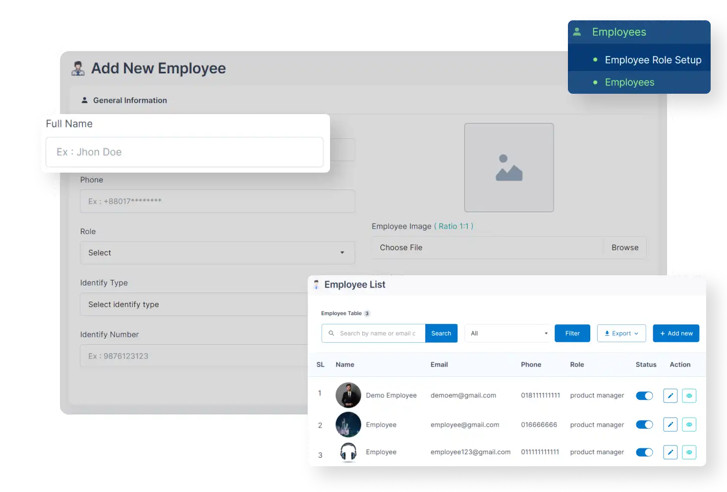 6valley Admin Panel Employee Management Features
