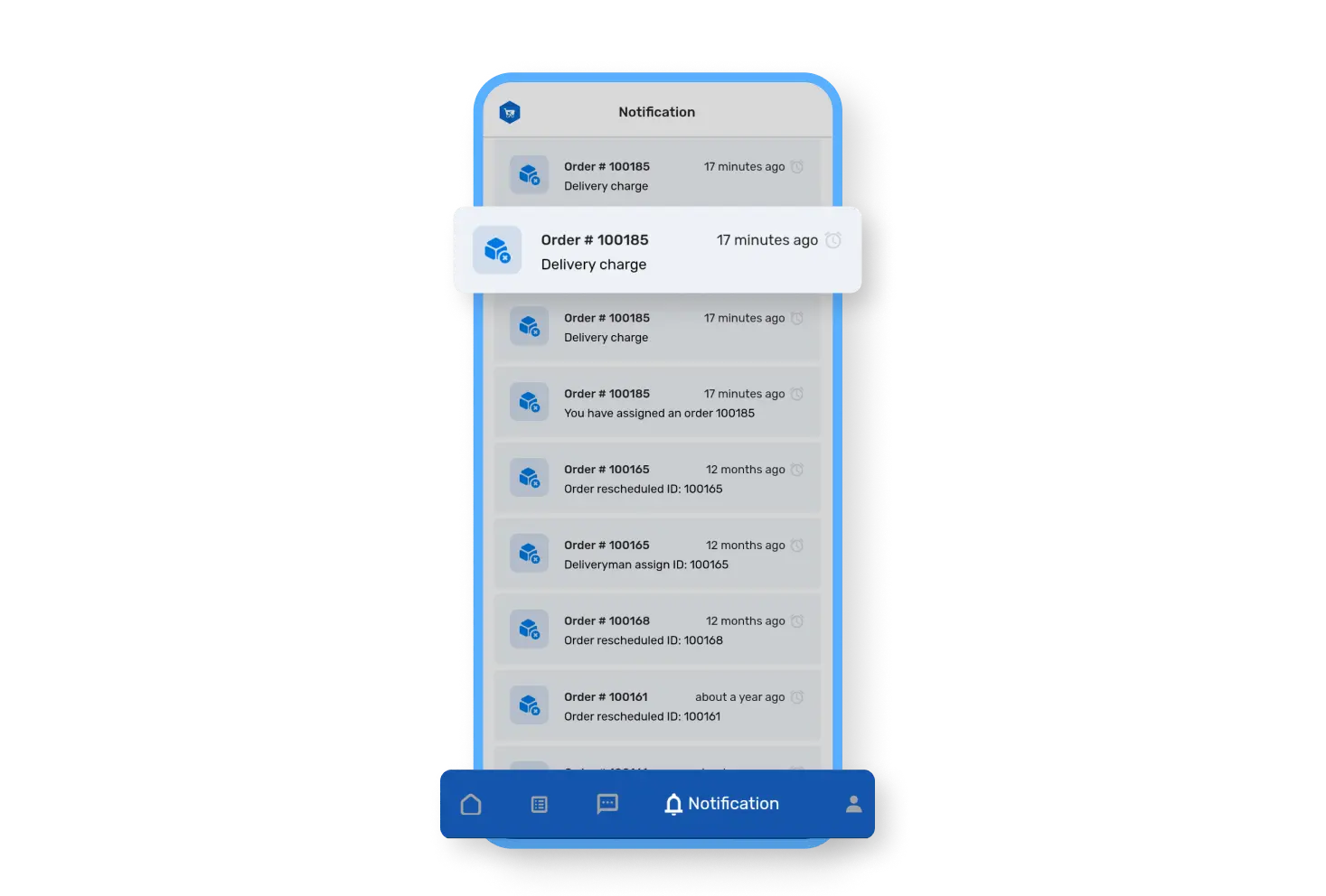 6valley Deliveryman App Notification Features