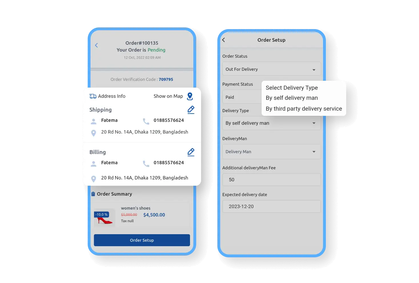 6valley Seller App Order Details Features
