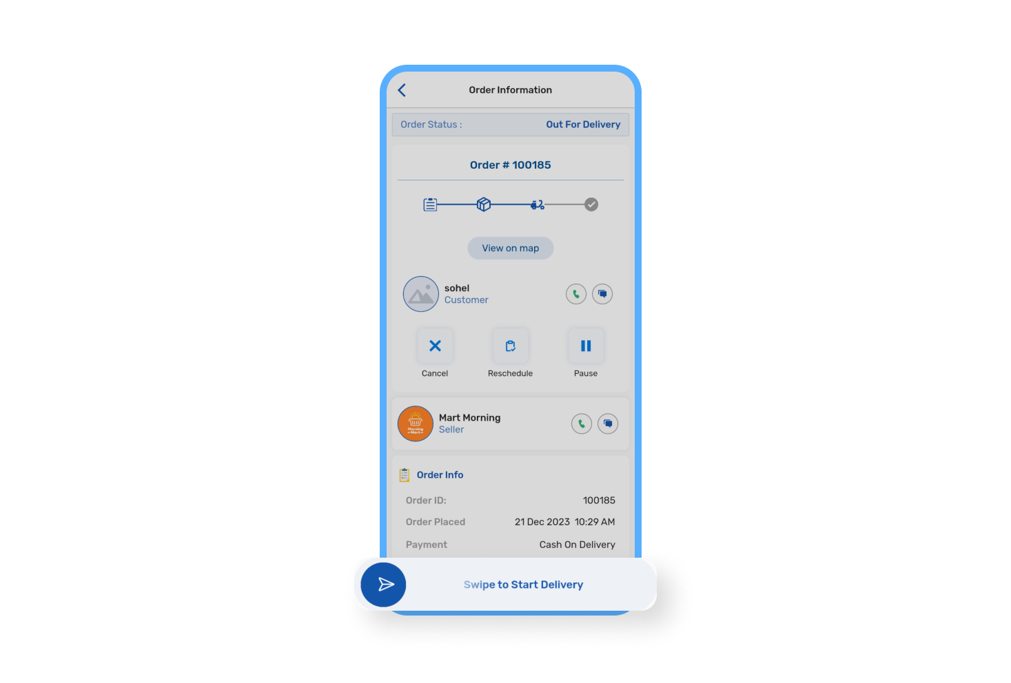 6valley Deliveryman App Order Delivery Management Features