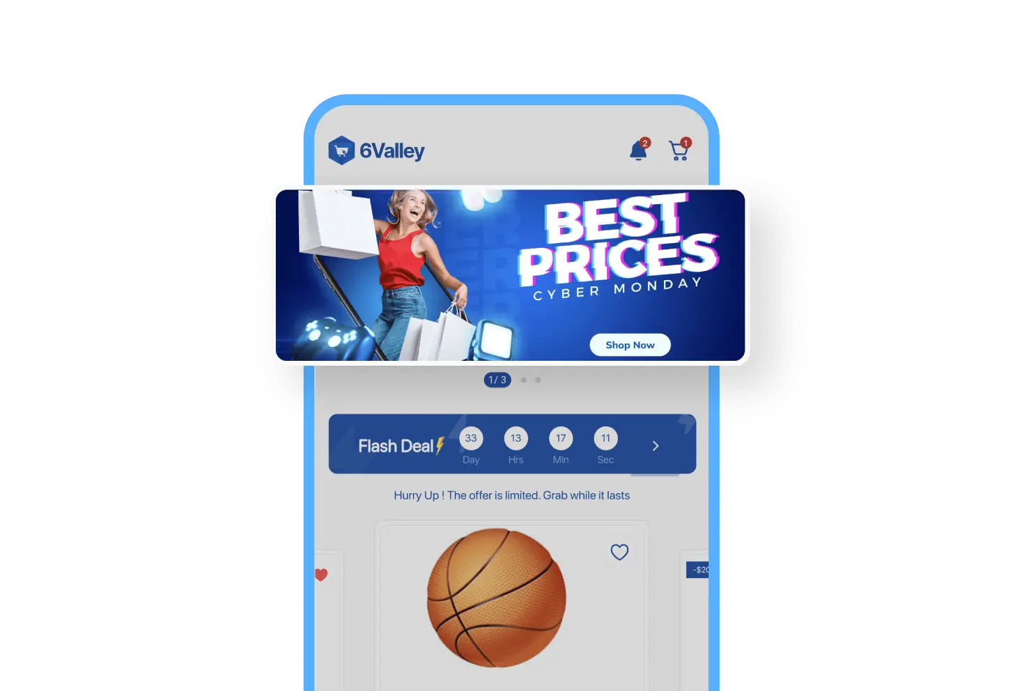 6valley Customer App Multiple Banners Features