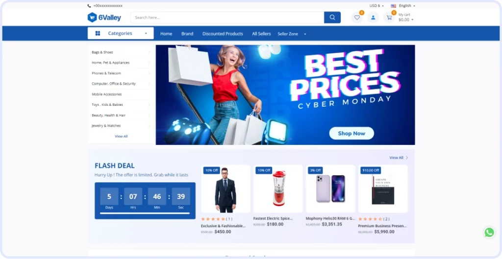 6valley ecommerce cms